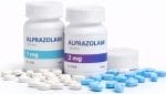 Bottles of Alprazolam tablets displayed