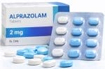 Alprazolam tablets in packaging and blister
