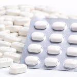 White pills in blister pack