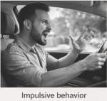Person driving, expressing frustration.